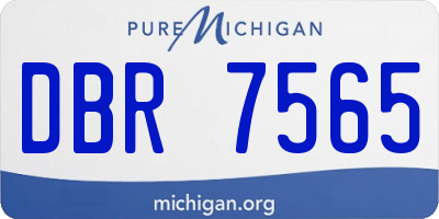 MI license plate DBR7565