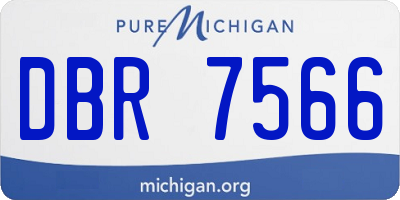 MI license plate DBR7566