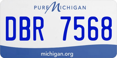MI license plate DBR7568