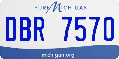 MI license plate DBR7570
