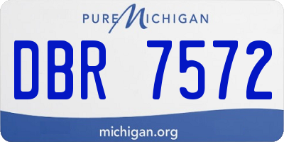 MI license plate DBR7572