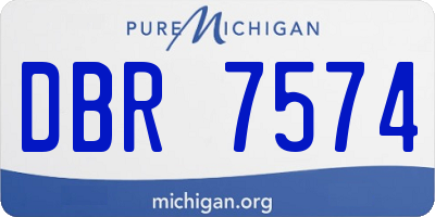 MI license plate DBR7574