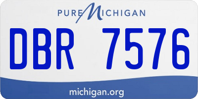 MI license plate DBR7576