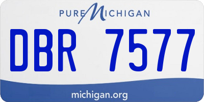MI license plate DBR7577