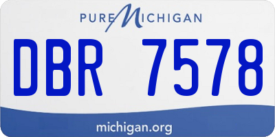 MI license plate DBR7578