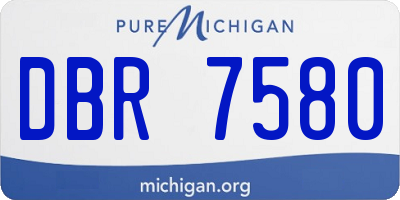 MI license plate DBR7580