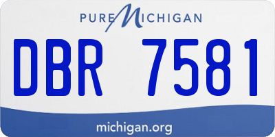 MI license plate DBR7581