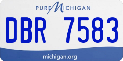 MI license plate DBR7583