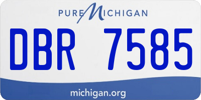 MI license plate DBR7585