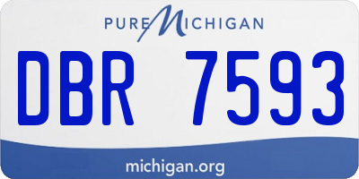 MI license plate DBR7593