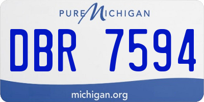 MI license plate DBR7594