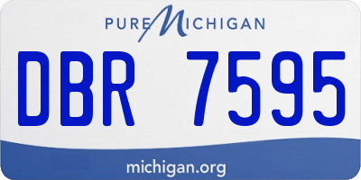 MI license plate DBR7595