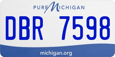 MI license plate DBR7598