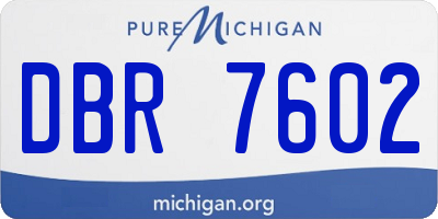 MI license plate DBR7602