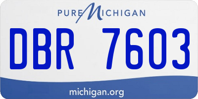 MI license plate DBR7603