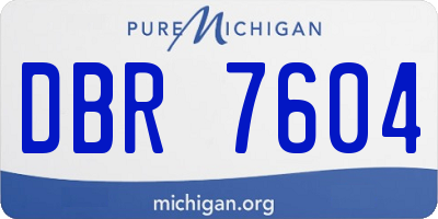 MI license plate DBR7604