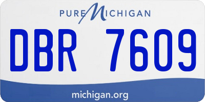 MI license plate DBR7609