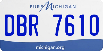 MI license plate DBR7610