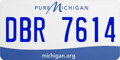 MI license plate DBR7614