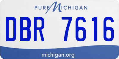 MI license plate DBR7616