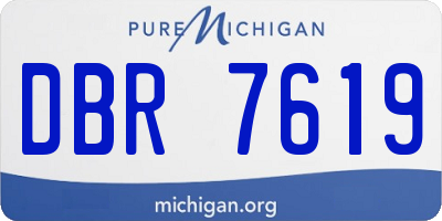 MI license plate DBR7619