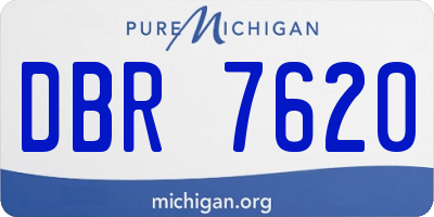 MI license plate DBR7620