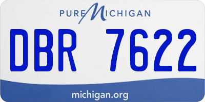 MI license plate DBR7622