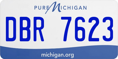 MI license plate DBR7623