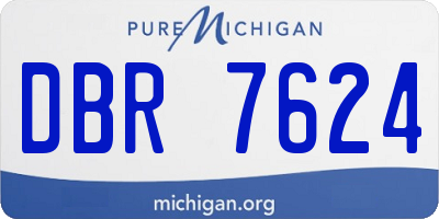 MI license plate DBR7624