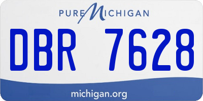 MI license plate DBR7628