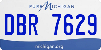 MI license plate DBR7629