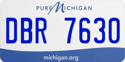 MI license plate DBR7630