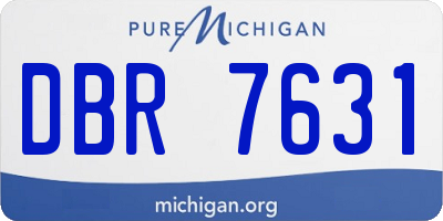 MI license plate DBR7631