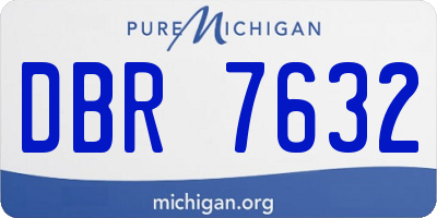 MI license plate DBR7632