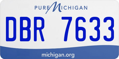 MI license plate DBR7633