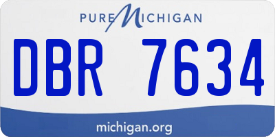 MI license plate DBR7634