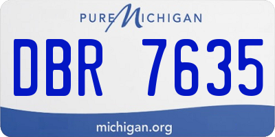 MI license plate DBR7635