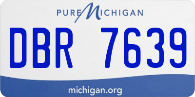 MI license plate DBR7639