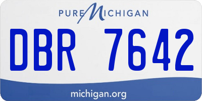 MI license plate DBR7642