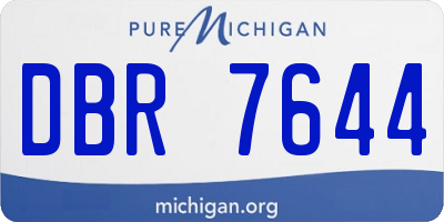 MI license plate DBR7644