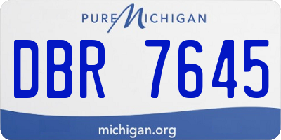 MI license plate DBR7645