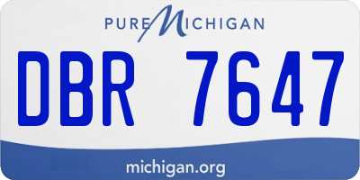 MI license plate DBR7647