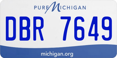 MI license plate DBR7649