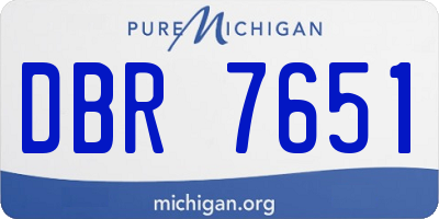 MI license plate DBR7651