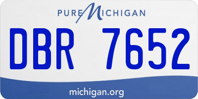 MI license plate DBR7652