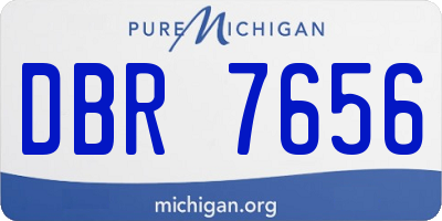 MI license plate DBR7656