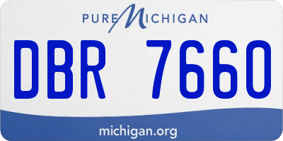 MI license plate DBR7660