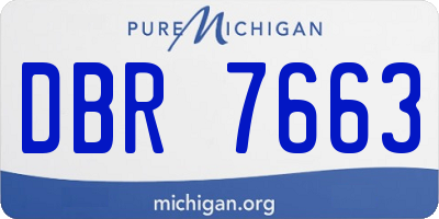 MI license plate DBR7663