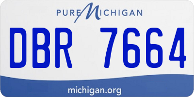 MI license plate DBR7664