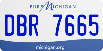 MI license plate DBR7665